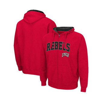 Men's Scarlet UNLV Rebels Arch and Logo 3.0 Full-Zip Hoodie