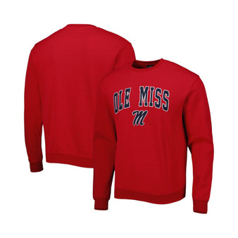 Men's Red Ole Miss Rebels Arch & Logo Pullover Sweatshirt