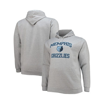 Men's Heathered Gray Memphis Grizzlies Big and Tall Heart and Soul Pullover Hoodie