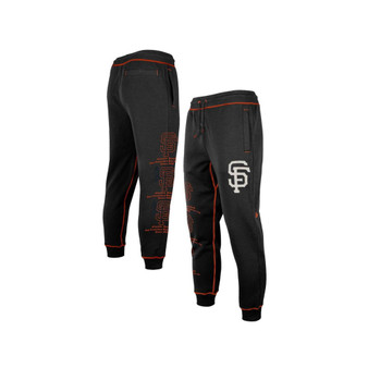 Men's Black San Francisco Giants Team Split Jogger Pants