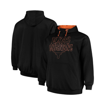 Men's Black Texas Longhorns Big and Tall Fleece Team Pullover Hoodie