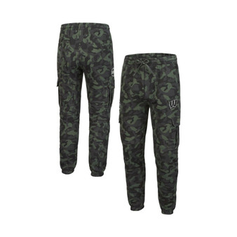Men's Camo Wisconsin Badgers Logo OHT Military-Inspired Appreciation Code Fleece Pants
