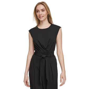 Women's Wrap-Style Cap-Sleeve Bodysuit