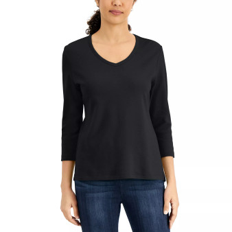 V-Neck 3/4-Sleeve Top, Created for Macy's