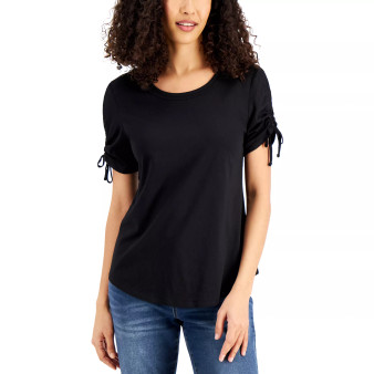 Ruched-Sleeve T-Shirt, Created for Macy's