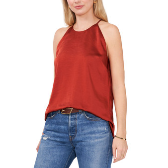 Women's Solid-Color Sleeveless Blouse