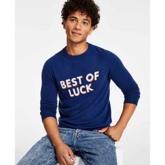 Men's Ultra Soft Cashmere Graphic Crewneck Sweater
