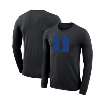 Men's Black Duke Blue Devils Big and Tall Primary Logo Legend Performance Long Sleeve T-shirt