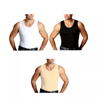 Men's Big & Tall Insta Slim 3 Pack Compression Muscle Tank T-Shirts