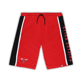 Men's Branded Red Chicago Bulls Big and Tall Referee Iconic Mesh Shorts