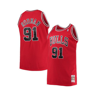 Men's Dennis Rodman Red Chicago Bulls Big and Tall Hardwood Classics Swingman Jersey