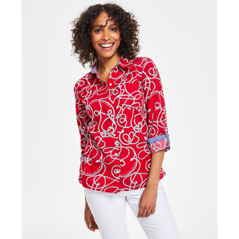 Women's Rope Roll-Tab Button-Up Shirt