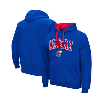 Men's Royal Kansas Jayhawks Big and Tall Arch and Logo 2.0 Pullover Hoodie