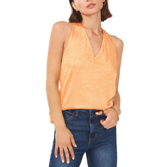 Women's Sleeveless V-Neck Printed Halter Top