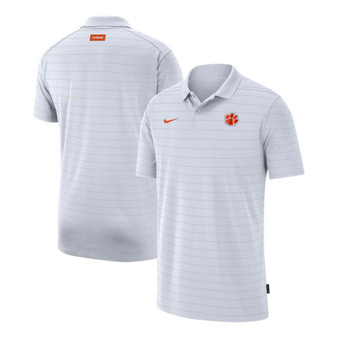 Men's White Clemson Tigers 2021 Early Season Victory Coaches Performance Polo