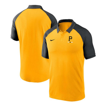 Men's Gold Pittsburgh Pirates Legacy Tri-Blend Raglan Performance Polo