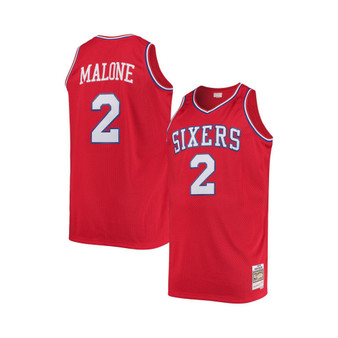 Men's Moses Malone Red Philadelphia 76ers Big and Tall Hardwood Classics Jersey