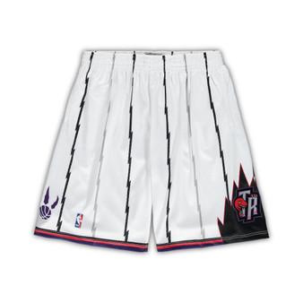 Men's White Toronto Raptors Big and Tall Hardwood Classics Team Swingman Shorts