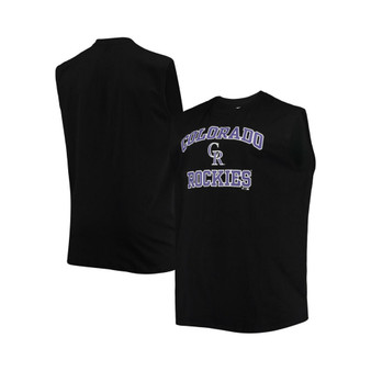 Men's Black Colorado Rockies Big and Tall Jersey Muscle Tank Top