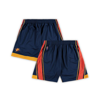 Men's Navy Golden State Warriors Big and Tall Hardwood Classics Team Swingman Shorts