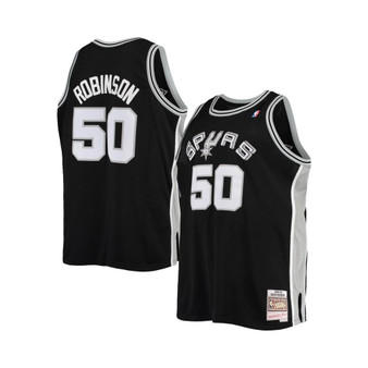 Men's David Robinson Black San Antonio Spurs Big and Tall Hardwood Classics Jersey