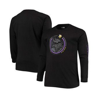 Men's Big and Tall Black Minnesota Vikings Color Pop Long Sleeve T-shirt