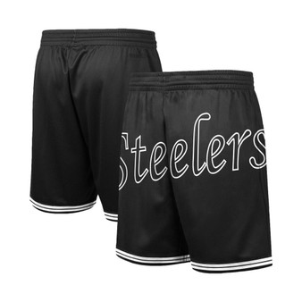 Men's Black Pittsburgh Steelers Big Face 3.0 Fashion Shorts
