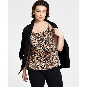 Zip Back Cheetah-Printed Camisole, Created for Macy's