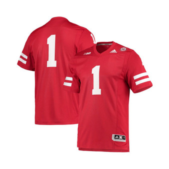 Men's Big and Tall 1 Scarlet Nebraska Huskers Team Premier Football Jersey