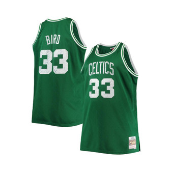 Men's Larry Bird Kelly Green Boston Celtics Big and Tall 1985-86 NBA 75th Anniversary Diamond Swingman Jersey