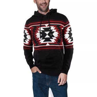 Men's Aztec Hooded Sweater