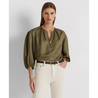 Women's Blouson-Sleeve Blouse