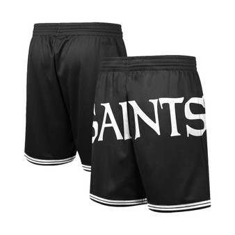 Men's Black New Orleans Saints Big Face 3.0 Fashion Shorts
