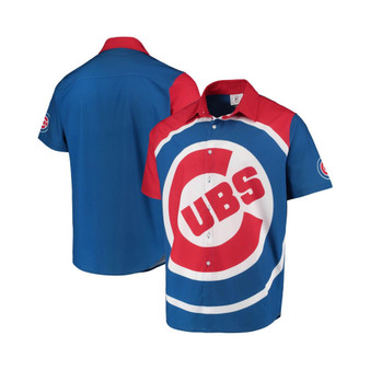 Men's Royal Chicago Cubs Big Logo Button-Up Shirt