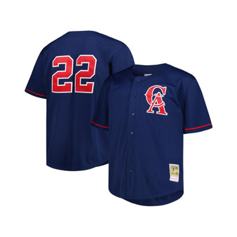 Men's Bo Jackson Navy California Angels Big and Tall Cooperstown Collection Batting Practice Replica Jersey