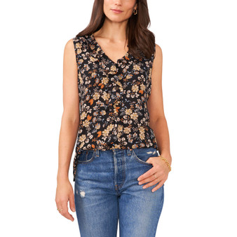 Women's Sleeveless Ruffle Front Ciao Bella Blouse