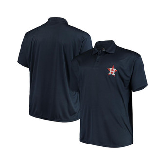 Men's Navy Houston Astros Big and Tall Solid Birdseye Polo Shirt