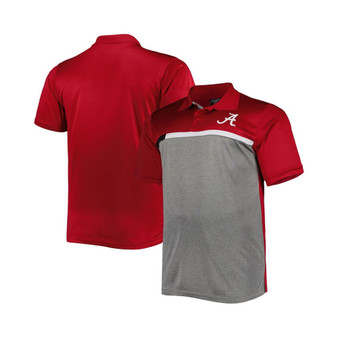 Men's Crimson, Gray Alabama Crimson Tide Big and Tall Polo Shirt