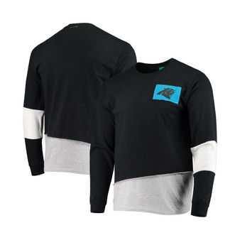 Men's Black Carolina Panthers Angle Long Sleeve T-shirt