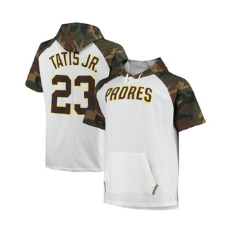 Men's Fernando Tatis Jr. White, Camo San Diego Padres Player Big and Tall Raglan Hoodie T-shirt