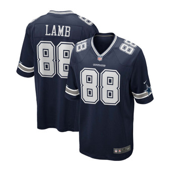 Men's CeeDee Lamb Navy Dallas Cowboys Game Jersey
