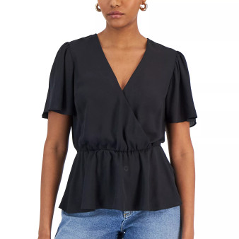 Women's Flutter Sleeve Ruffle Top, Created for Macy's
