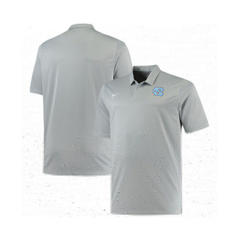 Men's Heathered Gray North Carolina Tar Heels Big and Tall Performance Polo Shirt