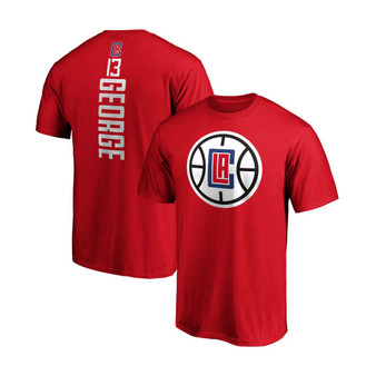 Men's Big and Tall Paul George Red LA Clippers Team Playmaker Name and Number T-shirt