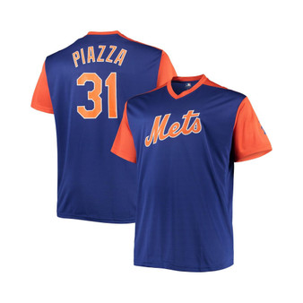 Men's Mike Piazza Royal, Orange New York Mets Cooperstown Collection Big and Tall Player Replica Jersey