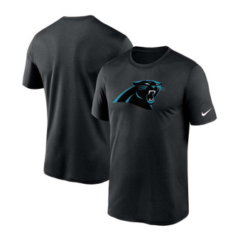 Men's Big and Tall Black Carolina Panthers Logo Essential Legend Performance T-shirt