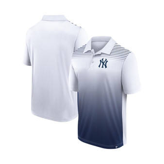 Men's White, Navy New York Yankees Big and Tall Sublimated Polo Shirt