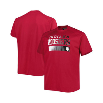 Men's Crimson Indiana Hoosiers Big and Tall Raglan T-shirt