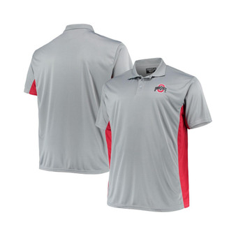 Men's Gray Ohio State Buckeyes Big and Tall Team Polo Shirt