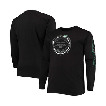 Men's Big and Tall Black New York Jets Color Pop Long Sleeve T-shirt